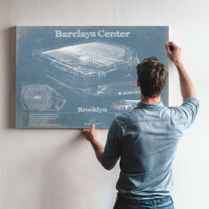 Brooklyn Nets - Vintage Barclays Center NBA Print