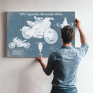 Mv Agusta Brutale 800 Blueprint Motorcycle Patent Print