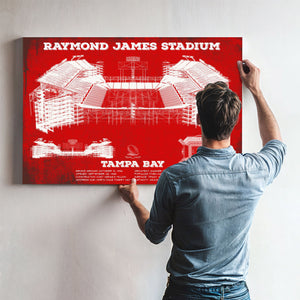 Vintage Tampa Bay Buccaneers Team Color - Raymond James Stadium Print