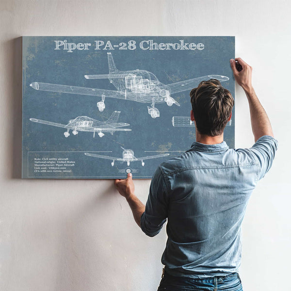 Piper PA-28 Cherokee Original Blueprint Art