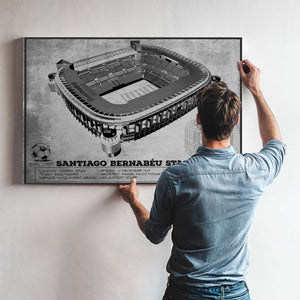 Real Madrid Football Club - Santiago Bernabéu Stadium Stadium Soccer Team Color Print