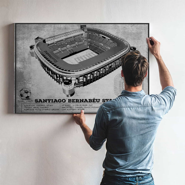Real Madrid Football Club - Santiago Bernabéu Stadium Stadium Soccer Team Color Print