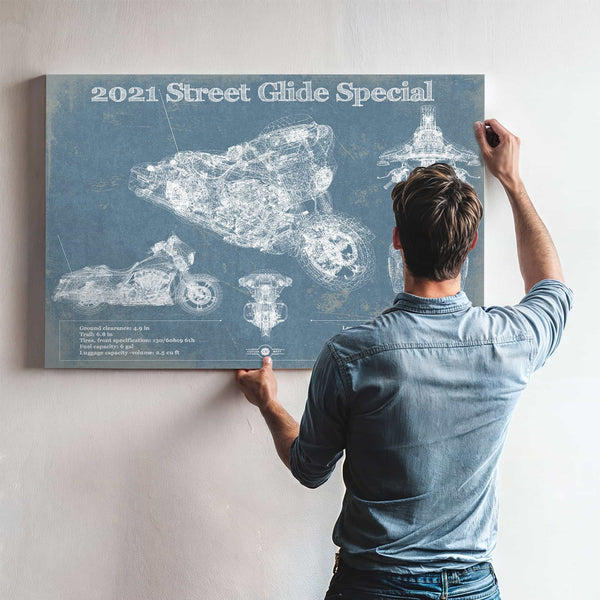 2021 Street Glide Special Blueprint Motorcycle Patent Print