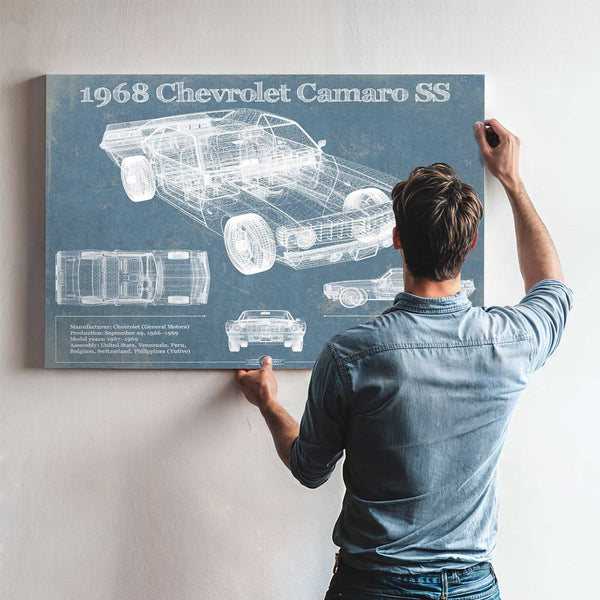 1968 Chevrolet Camaro SS Original Vintage Car Print