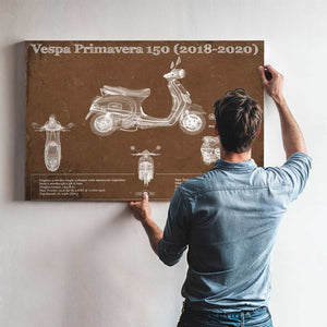 Vintage 2018 - 2020 Vespa Primavera 150 Patent Print