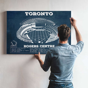 Toronto Blue Jays Rogers Centre Vintage Baseball Fan Print