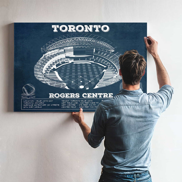 Toronto Blue Jays Rogers Centre Vintage Baseball Fan Print