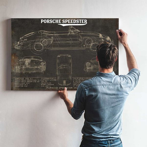 Porsche Speedster 356A 1600 Vintage Auto Print