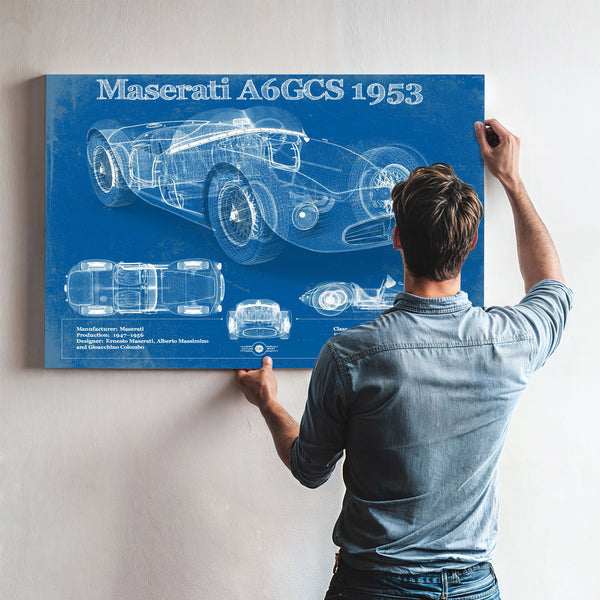 Maserati A6GCS 1953 Original Vintage Car Blueprint