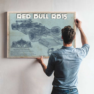 Red Bull RB15 2019 Blueprint Formula One Race Car Print