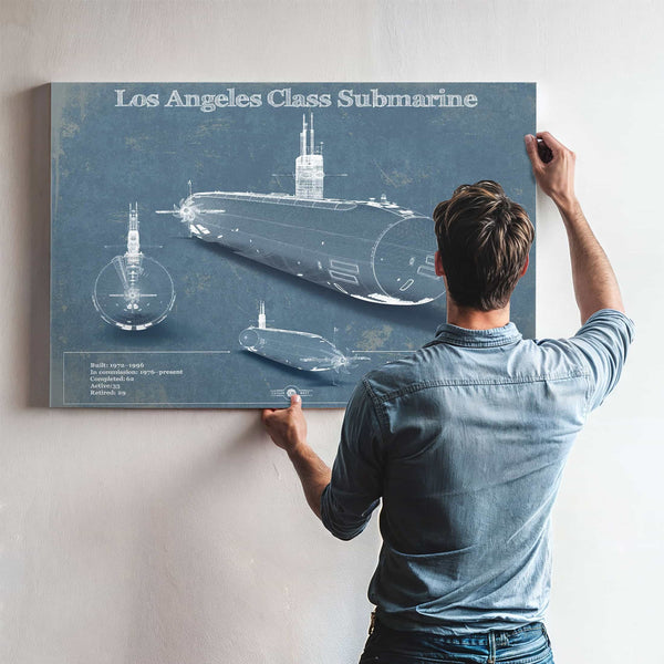 Los Angeles-class submarine Blueprint Patent Original Art