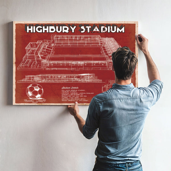 Arsenal Football Club - Vintage Highbury Stadium Soccer Print
