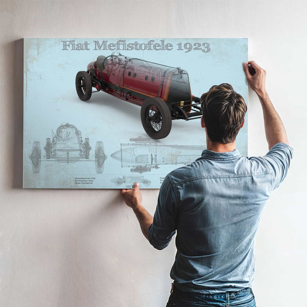 Fiat Mephistopheles Blueprint Vintage Auto Print