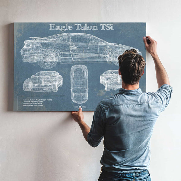 Vintage Eagle Talon TSi Blueprint Vintage Auto Print