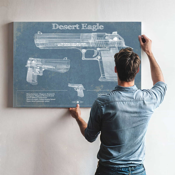 Desert Eagle Blueprint Vintage Gun Print