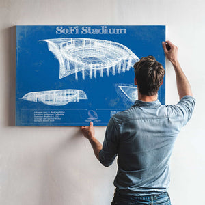 Los Angeles Chargers - SoFi Stadium Vintage Football Print