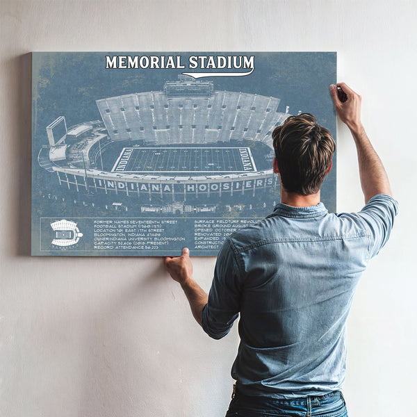 Vintage Indiana Hoosiers Football - Memorial Stadium StadiumPrint