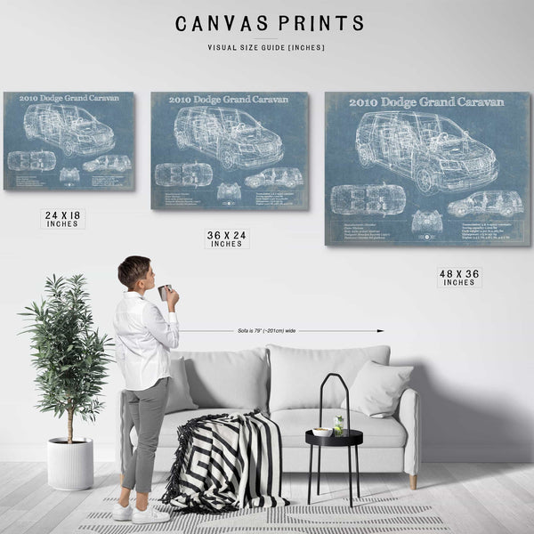 2010 Dodge Grand Caravan Vintage Blueprint Auto Print