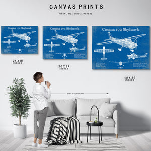 Cessna 172 Skyhawk Original Blueprint Art