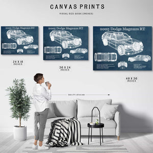 2005 Dodge Magnum RT Vintage Blueprint Auto Print