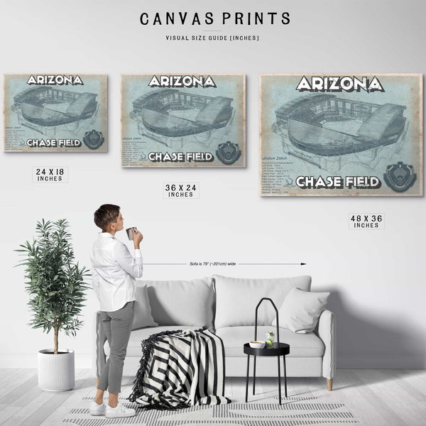 Arizona Diamondbacks - Chase Field Vintage Baseball Fan Print