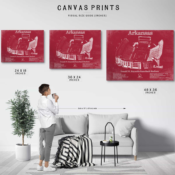 Donald W. Reynolds Razorback Stadium Art - Arkansas Razorbacks Football Art
