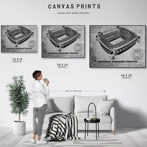 Real Madrid Football Club - Santiago Bernabéu Stadium Stadium Soccer Team Color Print