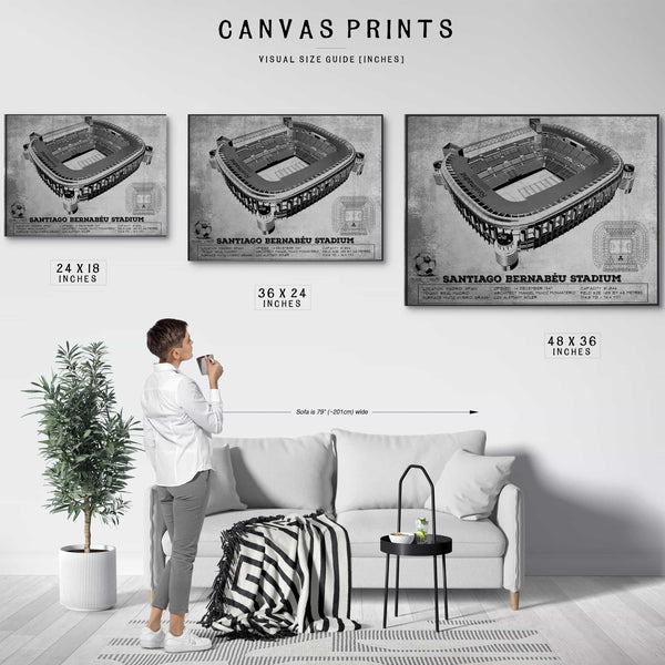 Real Madrid Football Club - Santiago Bernabéu Stadium Stadium Soccer Team Color Print