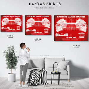 Vintage Tampa Bay Buccaneers Team Color - Raymond James Stadium Print