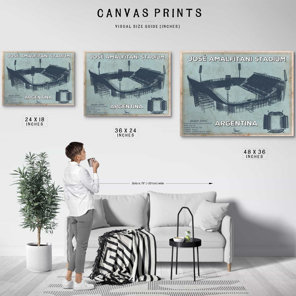 Argentina Rugby - Vintage JosÃ© Amalfitani Stadium Print