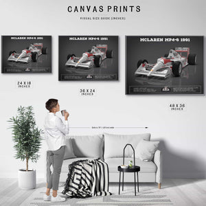 Vintage F1 McLaren MP46 1991 Formula One Race Car Print
