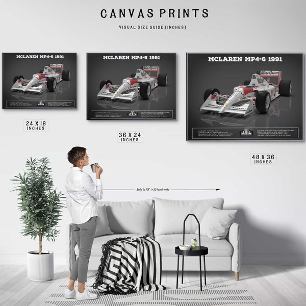 Vintage F1 McLaren MP46 1991 Formula One Race Car Print