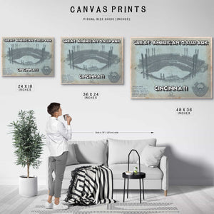 Cincinnati Reds Great American Ballpark Seating Chart - Vintage Baseball Fan Print