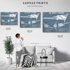 B2 Bomber Patent Blueprint Original Design Wall Art