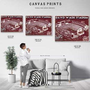 Davis Wade Stadium -  Mississippi State Football Vintage Art Print