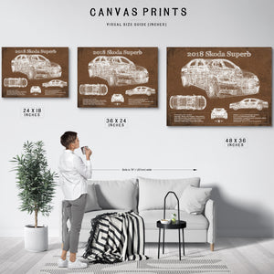 2018 Skoda Superb Vintage Blueprint Auto Print
