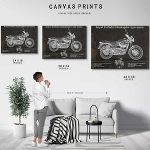 Royal Enfield Interceptor 650 2020 Blueprint Motorcycle Patent Print