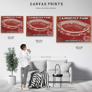 San Francisco 49ers - Vintage Candlestick Park Football Print