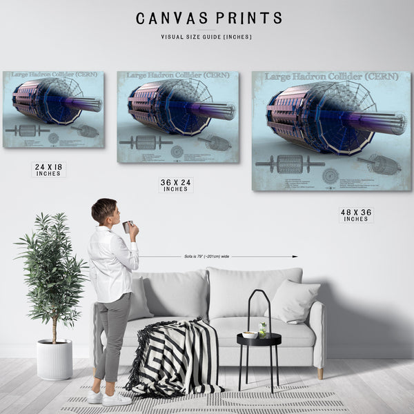 Large Hadron Collider CERN Blueprint Wall Art