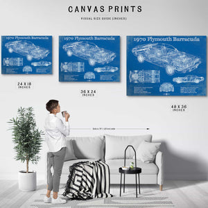 1970 Plymouth Barracuda Original Blueprint Art