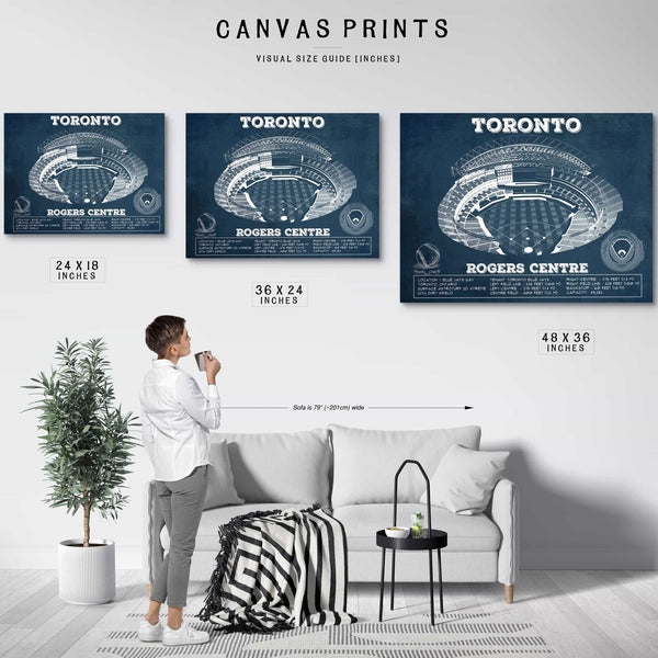 Toronto Blue Jays Rogers Centre Vintage Baseball Fan Print