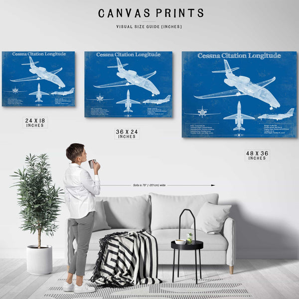 Cessna Citation Longitude Original Blueprint Art