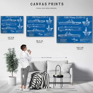 USS Caron (DD-970) Blueprint Original Military Wall Art - Customizable
