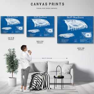Los Angeles Chargers - SoFi Stadium Vintage Football Print