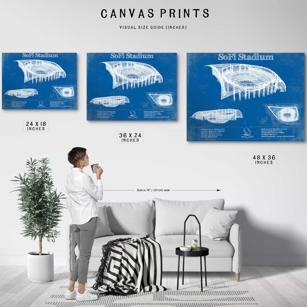 Los Angeles Chargers - SoFi Stadium Vintage Football Print