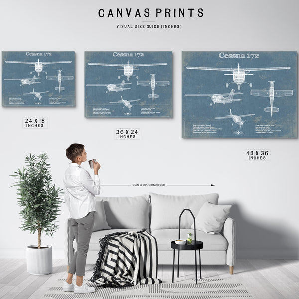 Cessna 172 Original Blueprint Art
