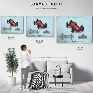 Ferrari 375 Formula One Blueprint Vintage Auto Print