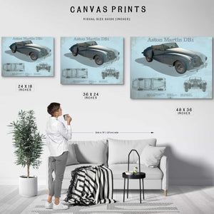 Aston Martin DB1 Blueprint Vintage Auto Print