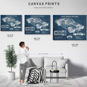 1965 Buick Riviera Vintage Blueprint Auto Print