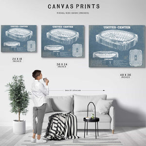 United Center - Chicago Blackhawks Vintage Hockey Print